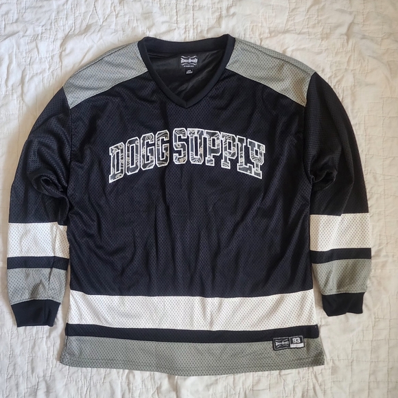 🔥Rare Misprint Dogg Supply by Snoop Dogg Jersey - Upside Down 93- Black/Gray 🔥 - Picture 2 of 16